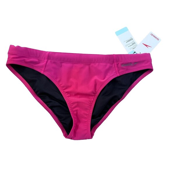 Speedo Hydraline Classic Solid Bikini Swim Bottom Raspberry ( L ) - Picture 3 of 4